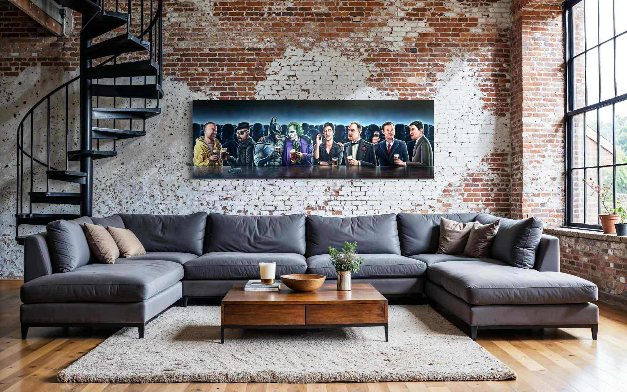 The Mancave - At The Bar - Maleri - Kunst