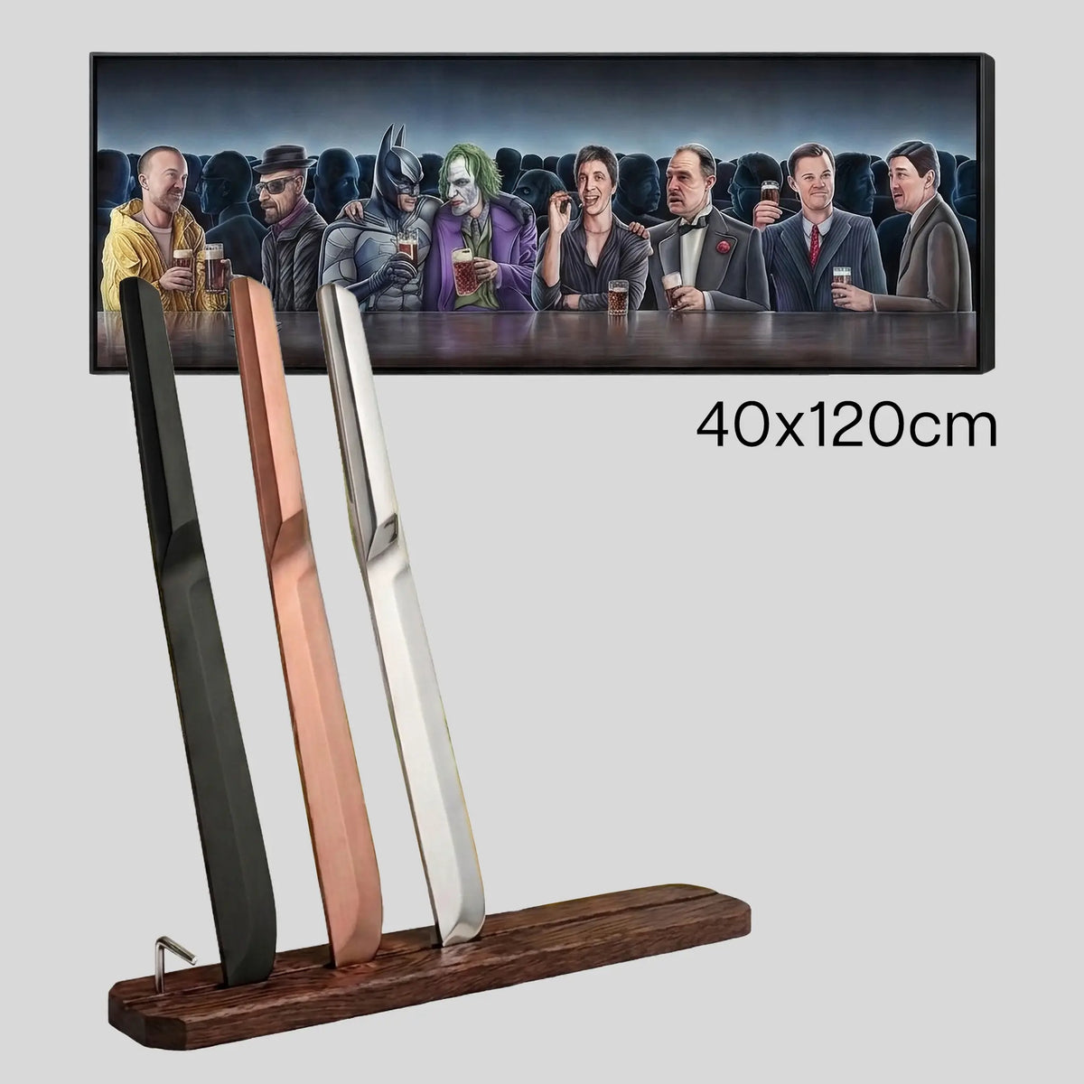 Royal Champagnesabel + At The Bar Kunstværk (40x120 cm.)