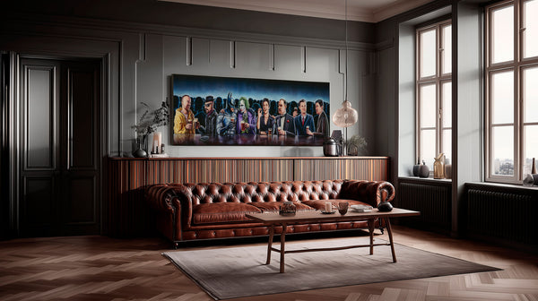 The Mancave - At The Bar - Maleri - Kunst - 80 X 240