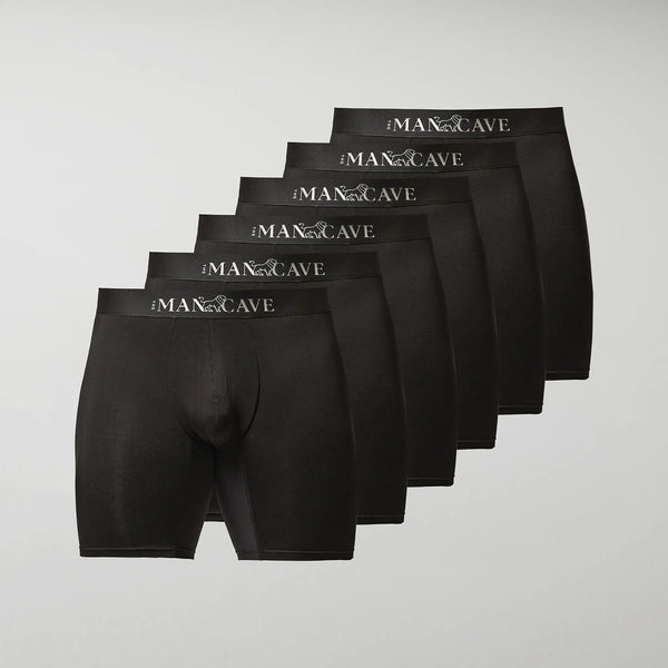 Lange Bambus Boxershorts (6-pack)